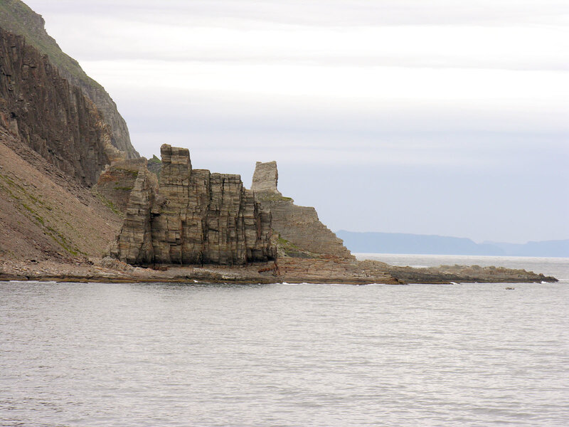 cliff formations by the sea