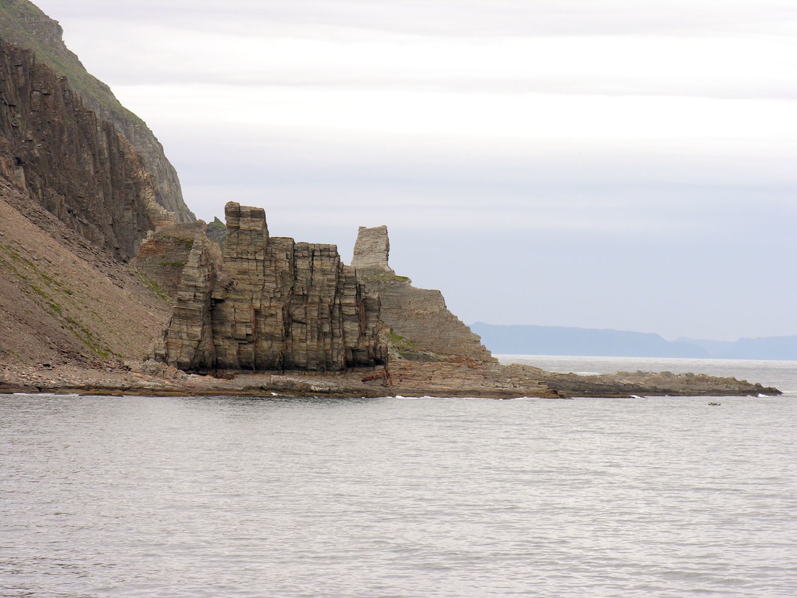 cliff formations by the sea
