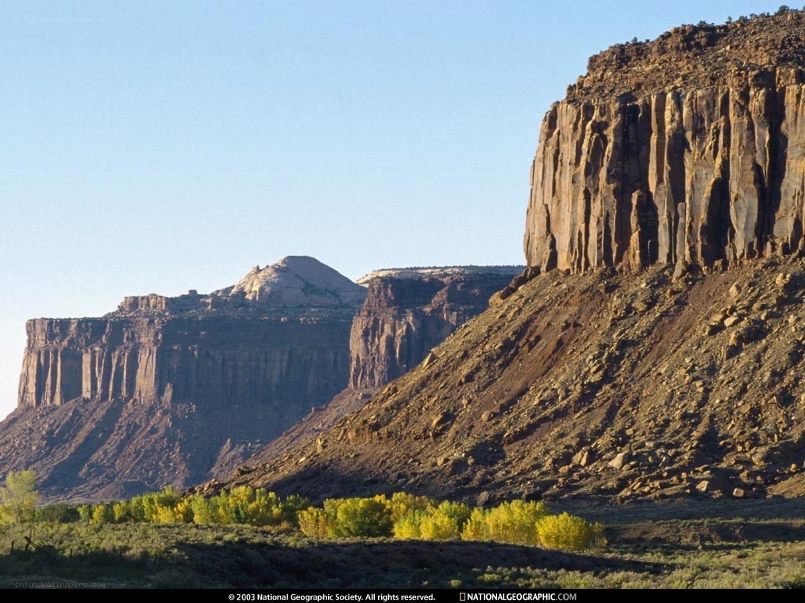 cliff formations in desert landscape