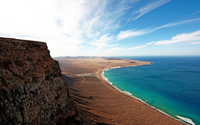 cliff overlooking coastal landscape