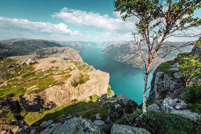 Cliff Overlooking Fjord