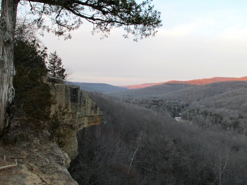 Cliff Overlooking Forest Valley