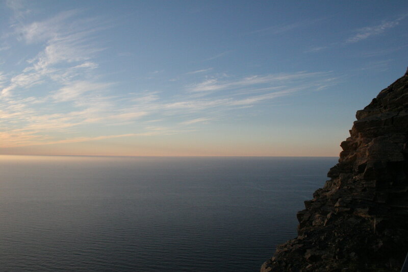 Cliff Overlooking Ocean — Blue, Serene