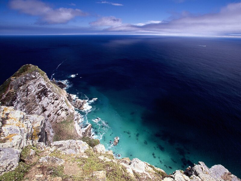 cliff overlooking ocean cove