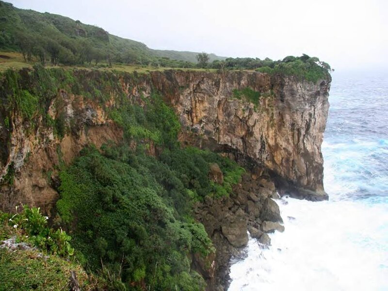 Cliff Overlooking Ocean — Green