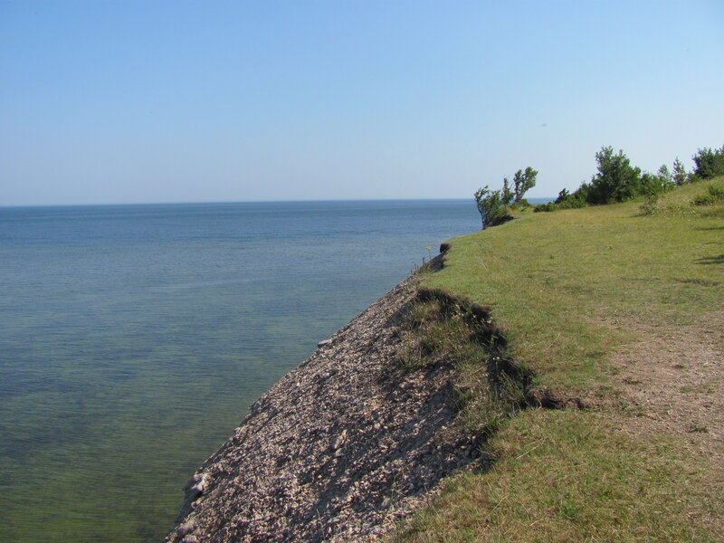 Cliff Overlooking Sea — Blue, Serene
