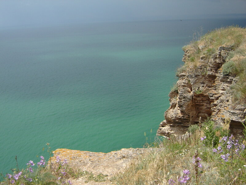 Cliff Overlooking Sea — Green