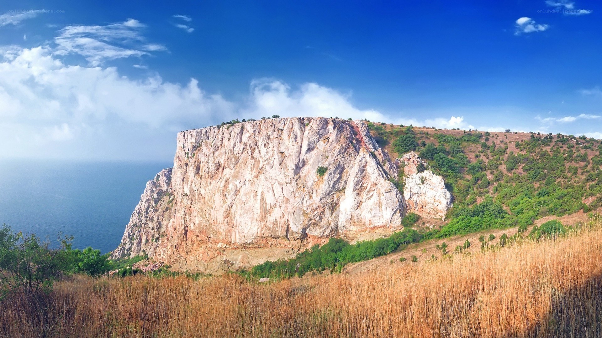 Cliff overlooking the sea