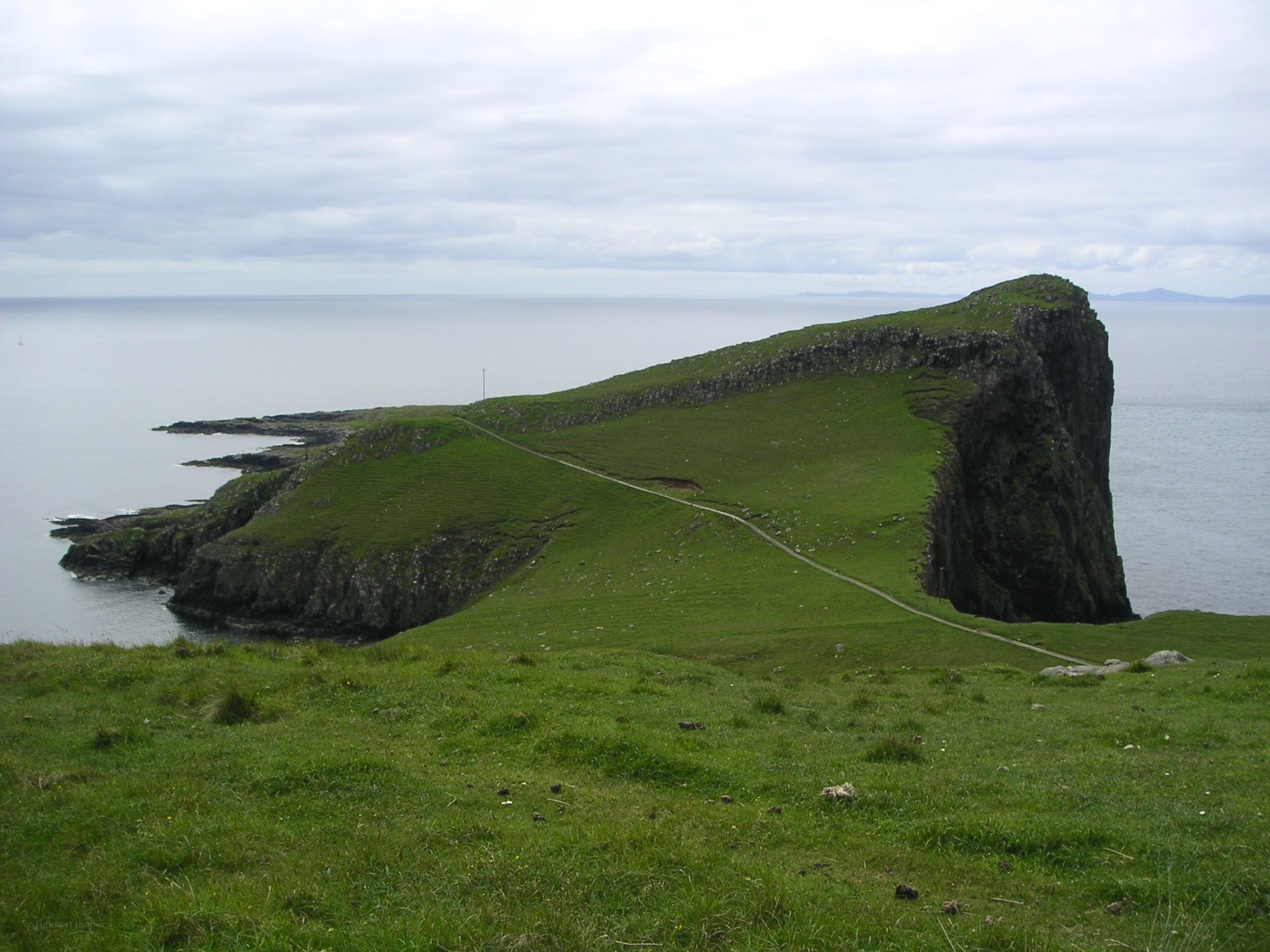 cliff path on a cloudy day