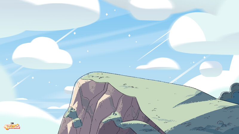 Cliff under Cloudy Sky