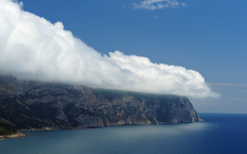 Cliff with Cloud Cover