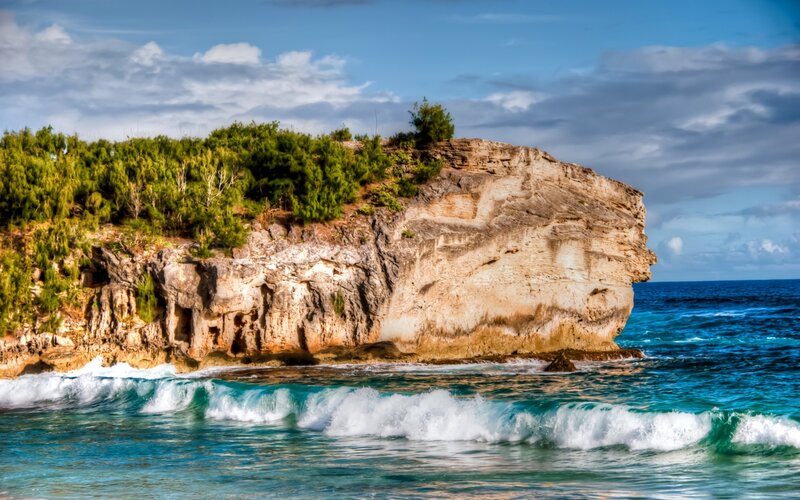 Cliff with Ocean Waves