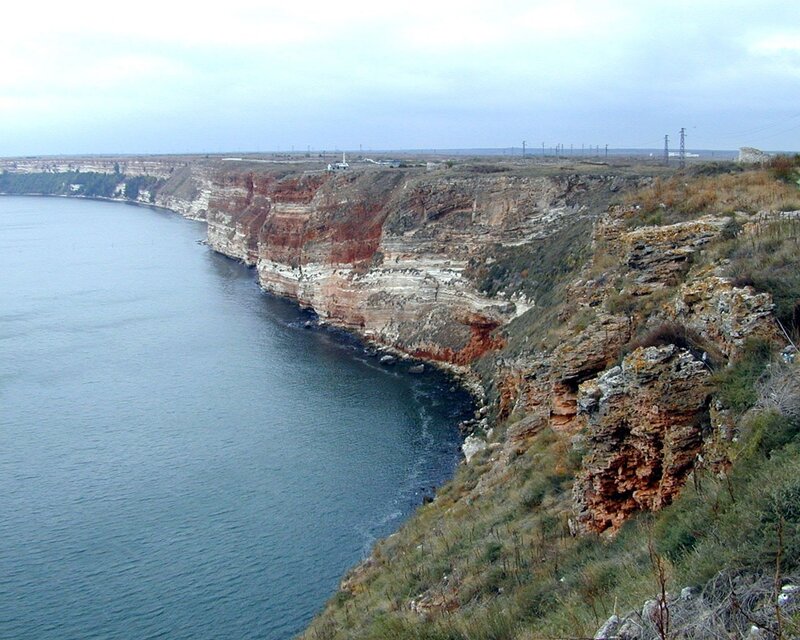 Cliffs Along Coastline — Blue, Dramatic