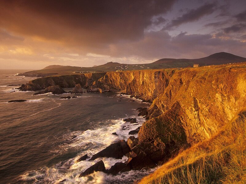 Cliffs Along Ocean Coast — Brown, Dramatic