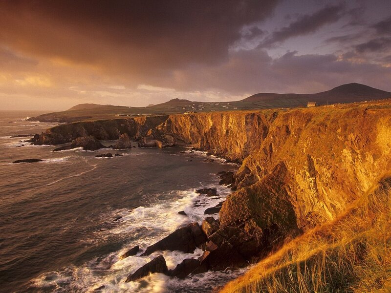 Cliffs Along Ocean Coast — Brown