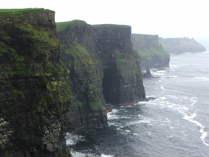 Cliffs Along Ocean Coast — Green, Dramatic