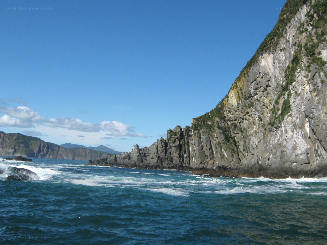 cliffs along the ocean coast