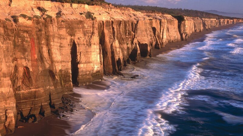cliffs along the ocean shore