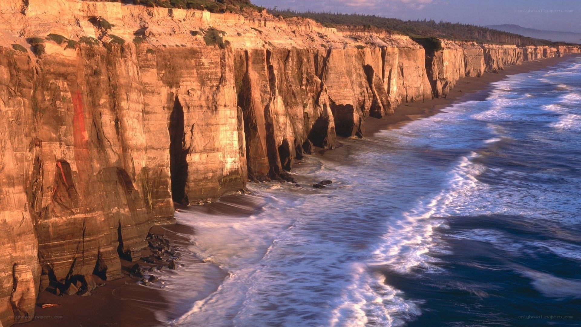 cliffs along the ocean shore