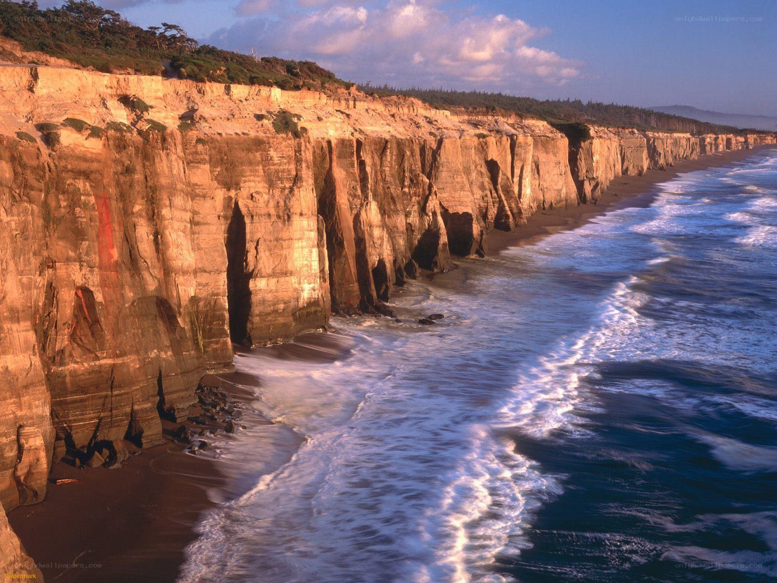 cliffs along the ocean shore