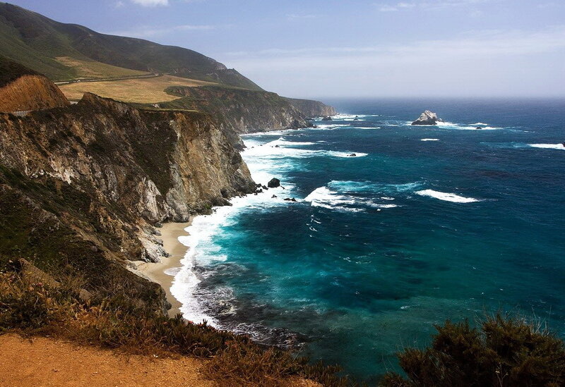 cliffs along the pacific coast
