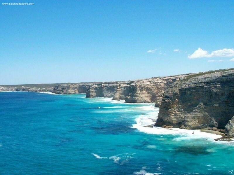 Cliffs Along Turquoise Coast — Blue