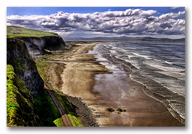 cliffs and beach at ballycastle