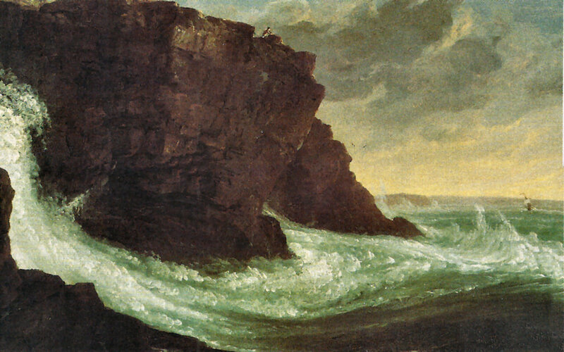 Cliffs and Crashing Waves — Green