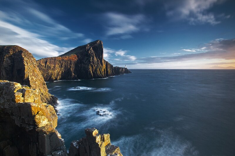 Cliffs and Lighthouse