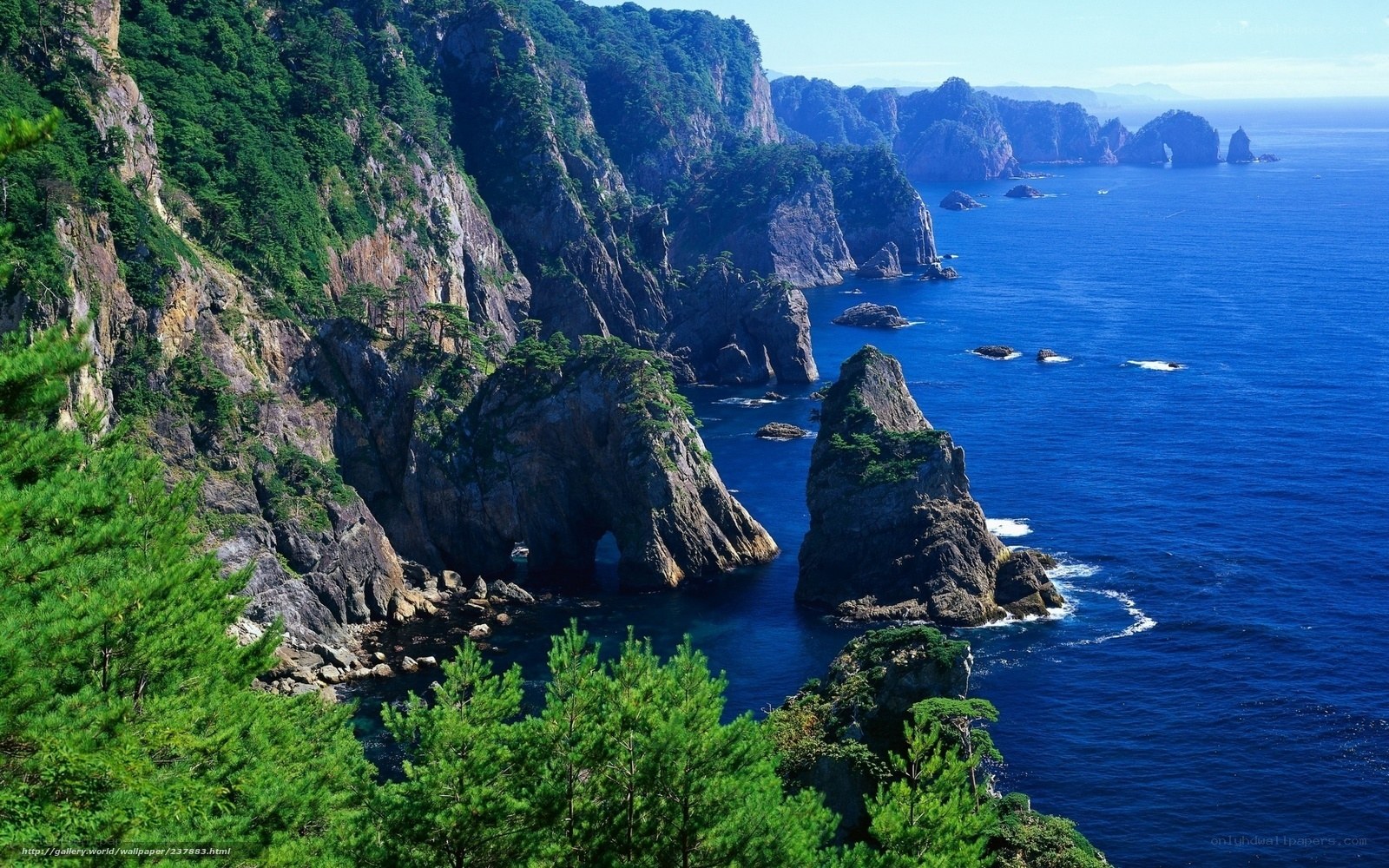 cliffs and sea at kujukuri