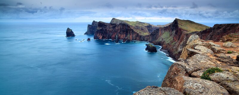 Cliffs and Sea — Blue, Dramatic, Photograph, Ocean