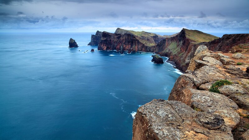 Cliffs and Sea — Blue, Dramatic