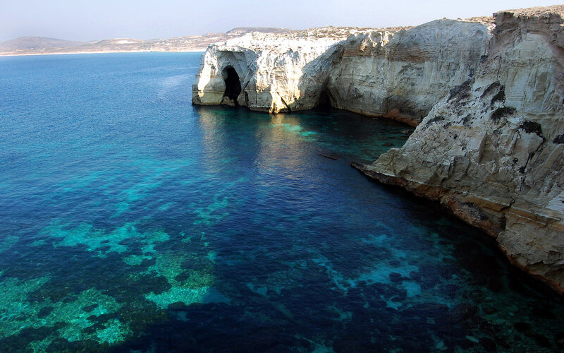 cliffs and sea cave