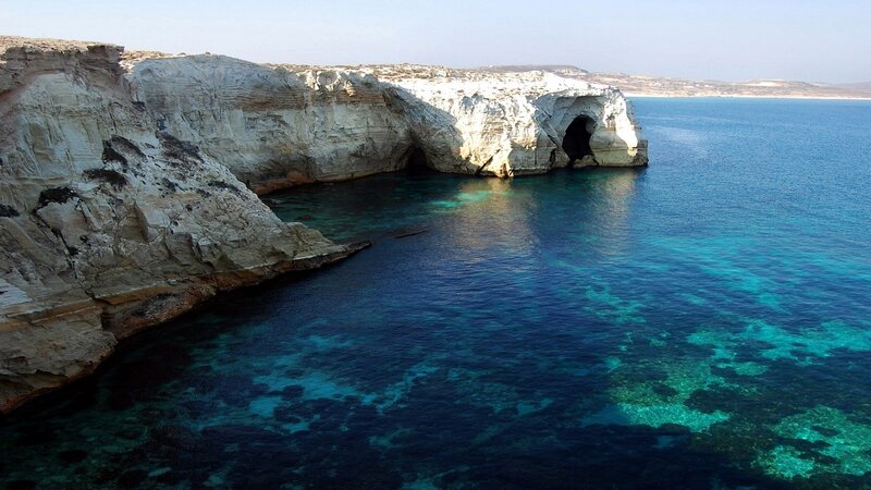 cliffs and sea cave