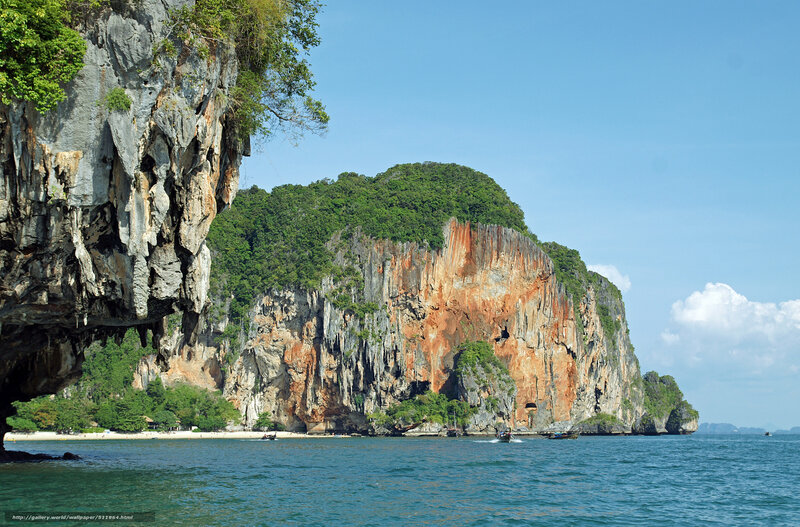 cliffs and sea in thailand
