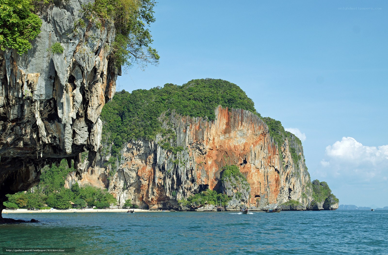 cliffs and sea in thailand