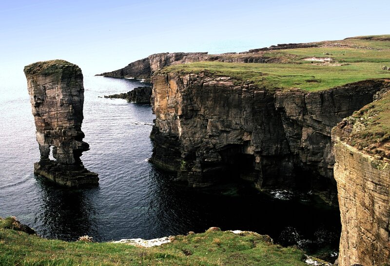cliffs and sea stack at neist point