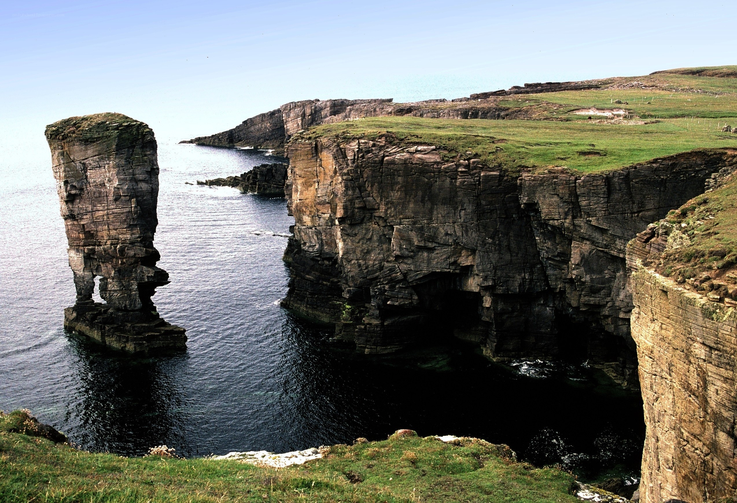 cliffs and sea stack at neist point
