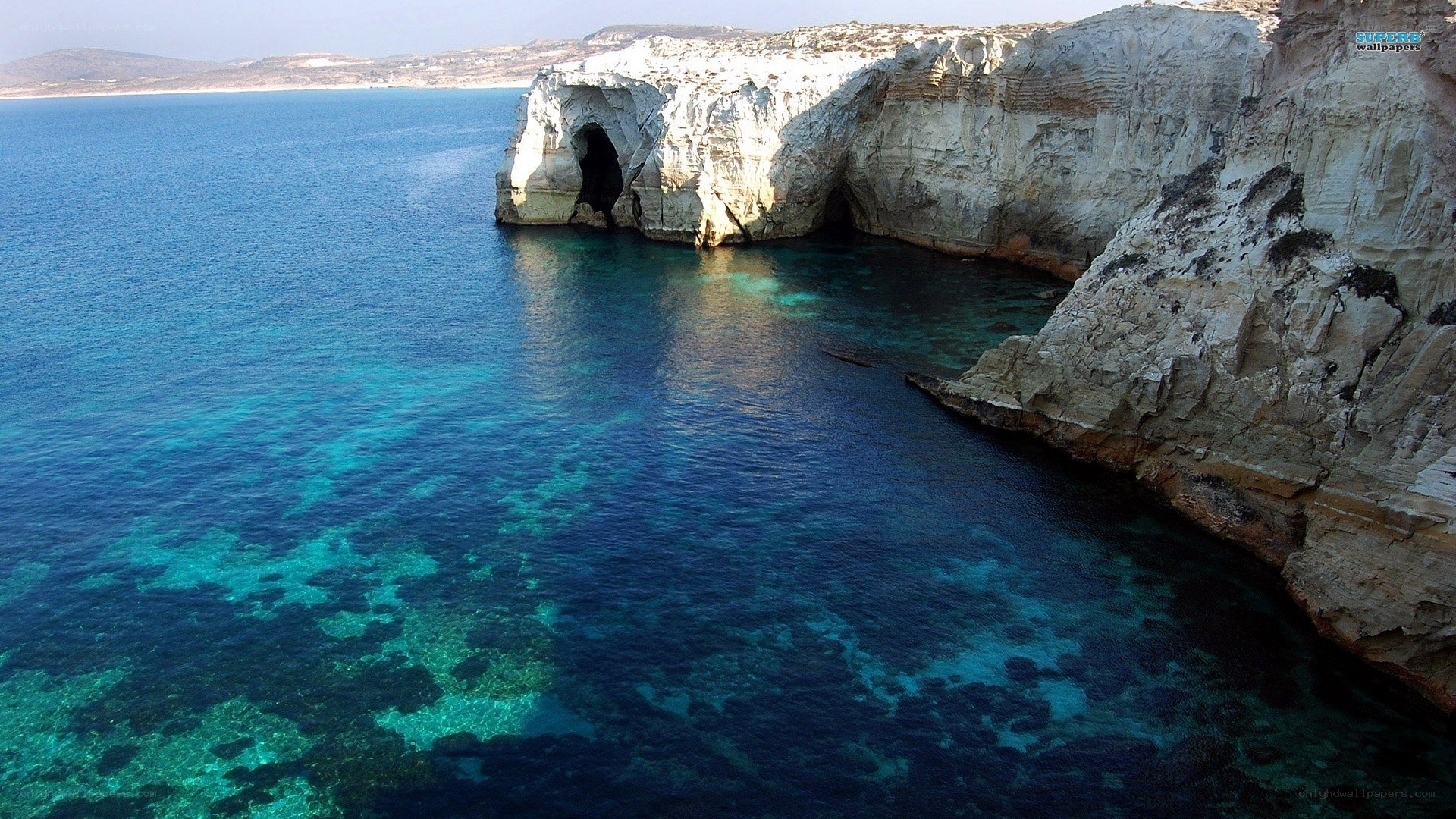 cliffs and turquoise sea