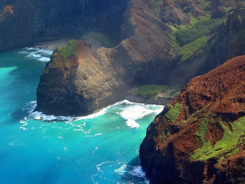 Cliffs and Turquoise Water — Blue