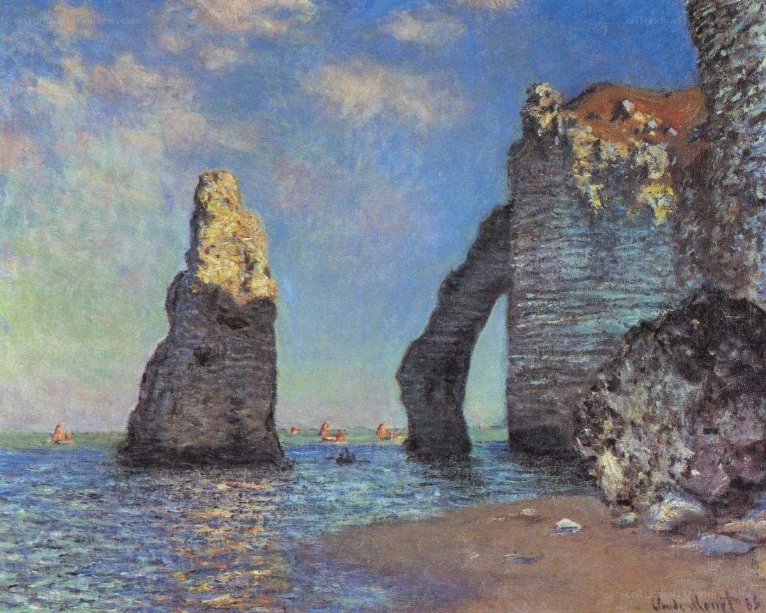 Cliffs at Étretat by Monet