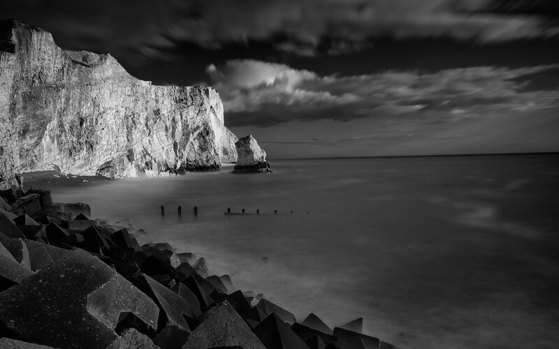 Cliffs at Coastal Shoreline — Black
