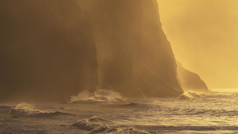 cliffs at golden hour