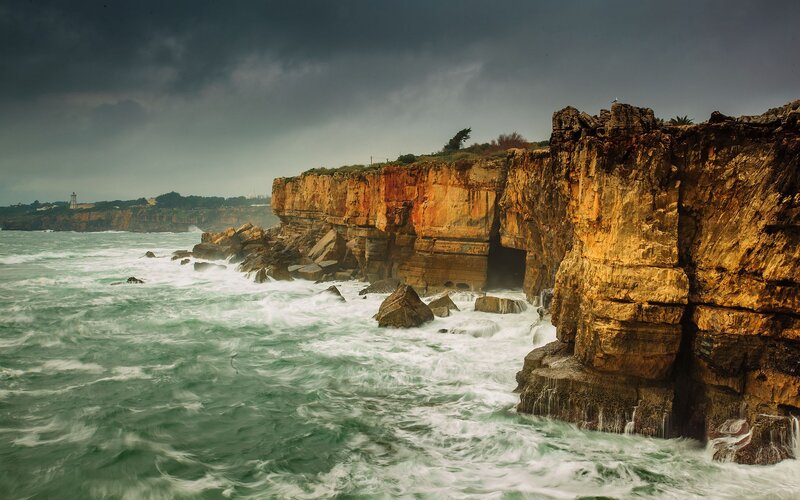 Cliffs at Stormy Coast