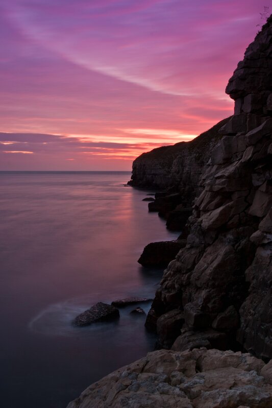 Cliffs at sunset