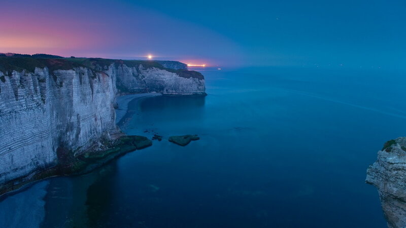 Cliffs at Twilight — Blue