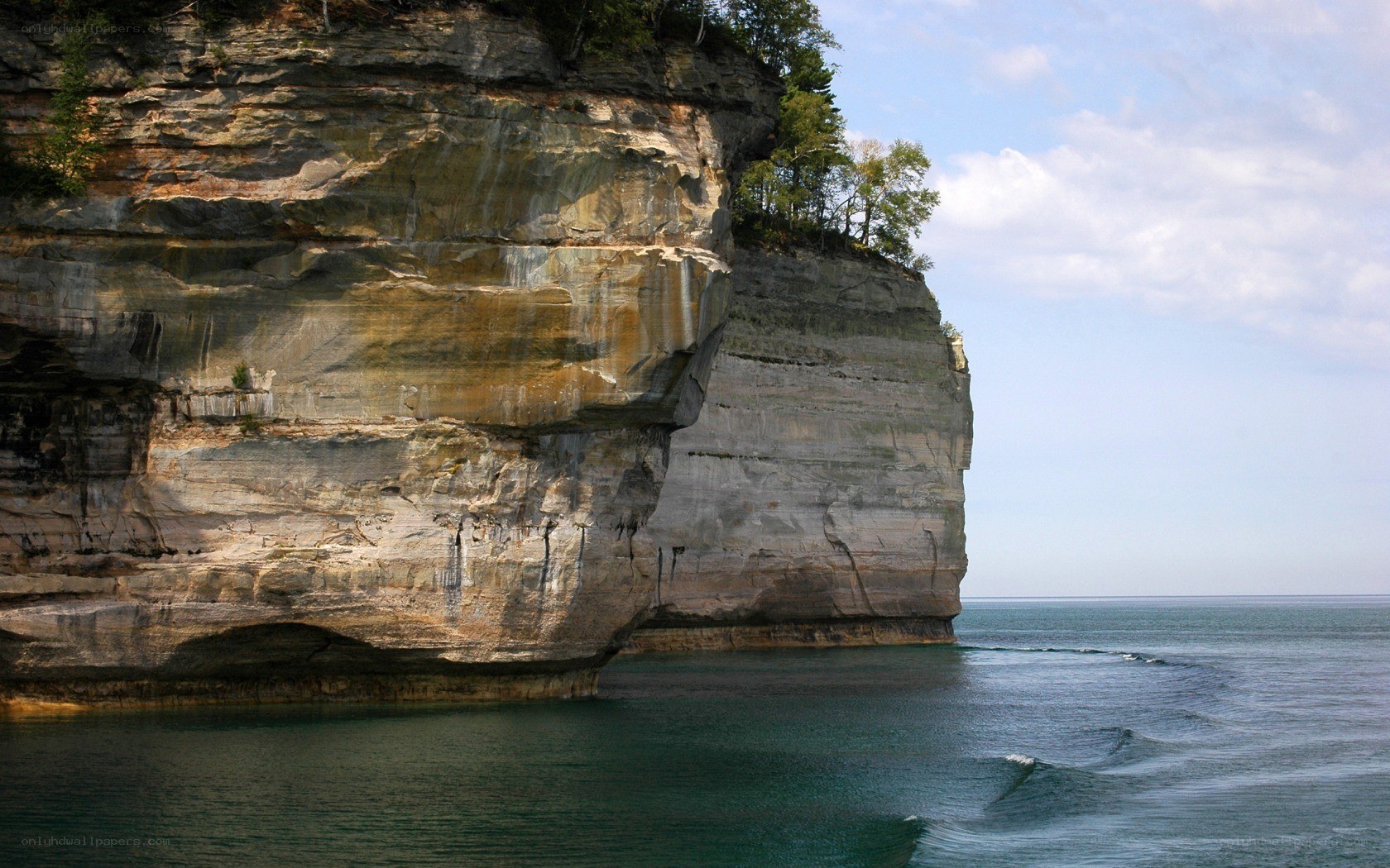 Cliffs by the lake