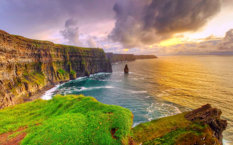 Cliffs by the Ocean — Green