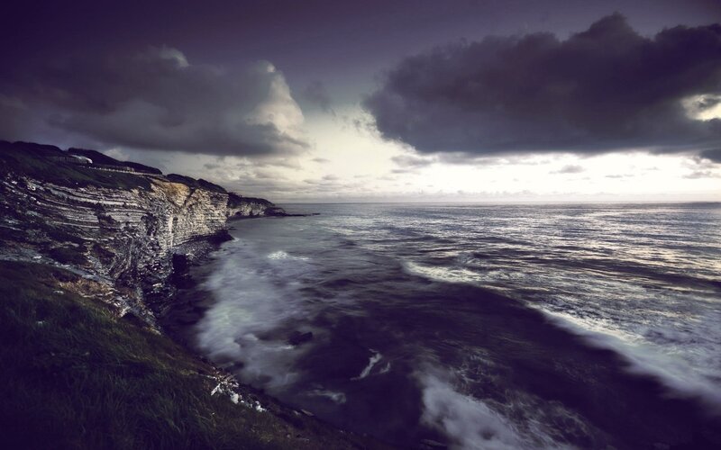 Cliffs by the Ocean — Purple