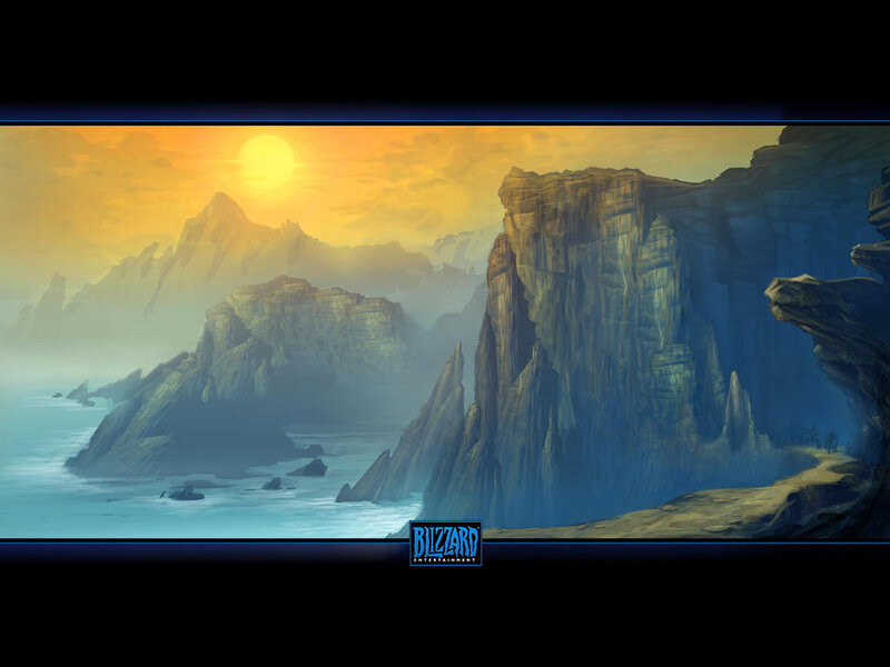 Cliffs by the Sea — Blue, Dramatic